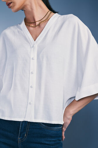 Over the Horizon Rayon Shirt, White, image 7